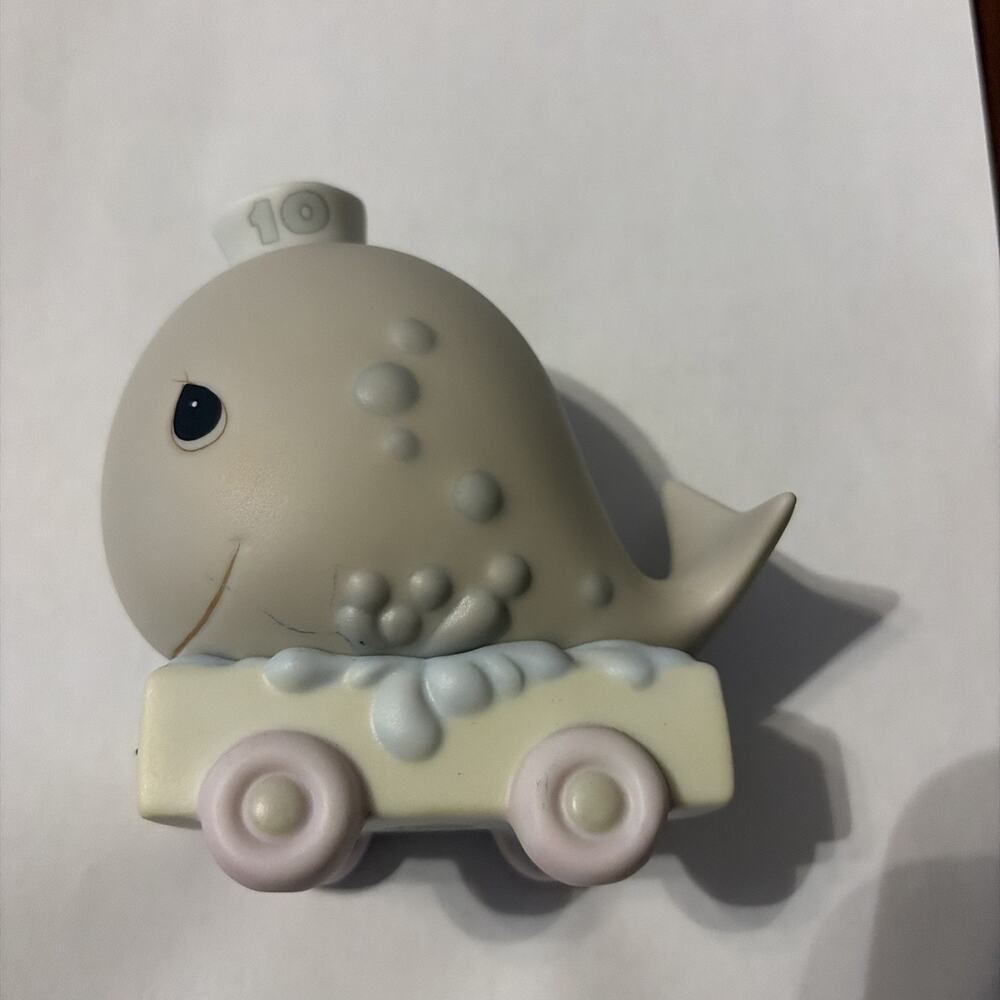 VTG 1991 Precious Moments Enesco Birthday Train Baby Whale #521825 [No Box]